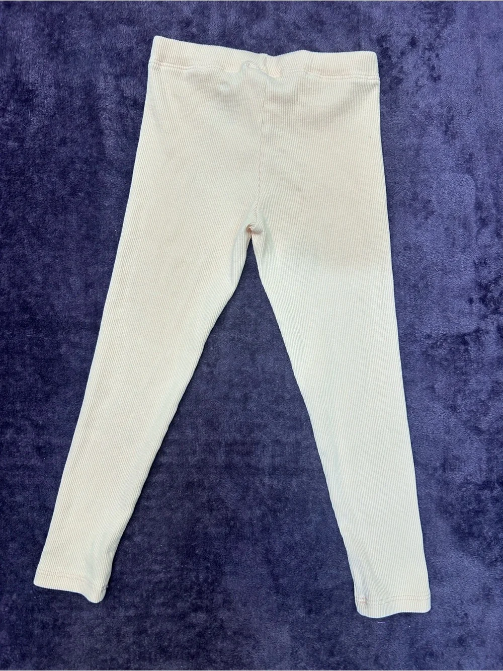 H&M Cream Ribbed Kids Leggings